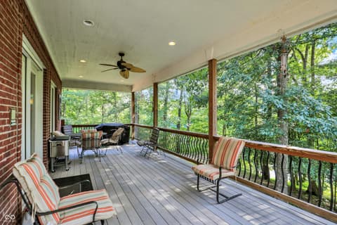 Outdoor living area at 3215 Kestrel Court, Martinsville, IN