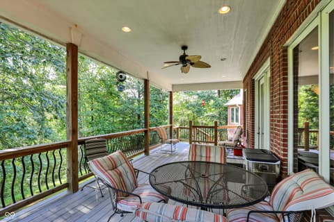 Outdoor living area at 3215 Kestrel Court, Martinsville, IN