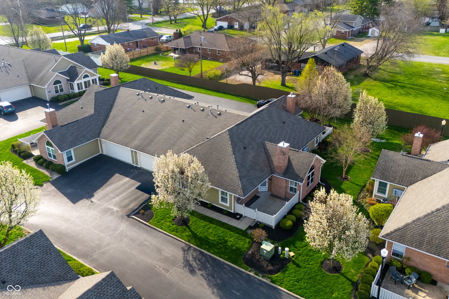 Aerial view at 7335 Chapel Villas Lane, Indianapolis, IN