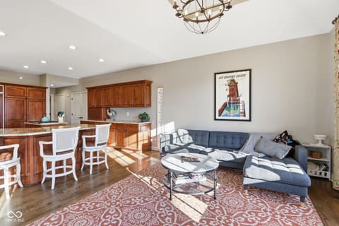 Living room at 5291 Woodfield Drive S, Carmel, IN