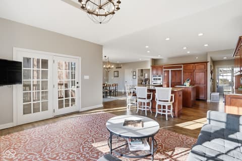 Living room at 5291 Woodfield Drive S, Carmel, IN