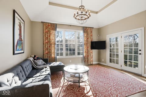Living room at 5291 Woodfield Drive S, Carmel, IN