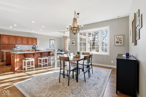Dining room at 5291 Woodfield Drive S, Carmel, IN