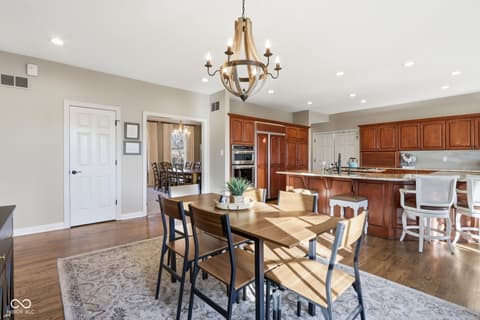 Dining room at 5291 Woodfield Drive S, Carmel, IN