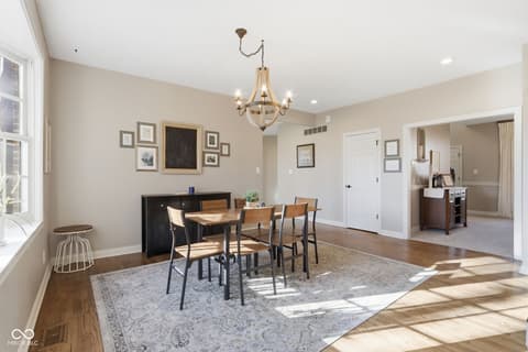 Dining room at 5291 Woodfield Drive S, Carmel, IN