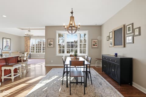 Dining room at 5291 Woodfield Drive S, Carmel, IN