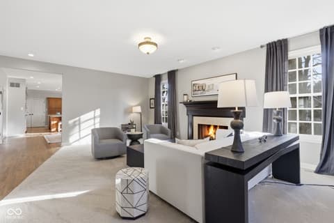 Living room at 5291 Woodfield Drive S, Carmel, IN