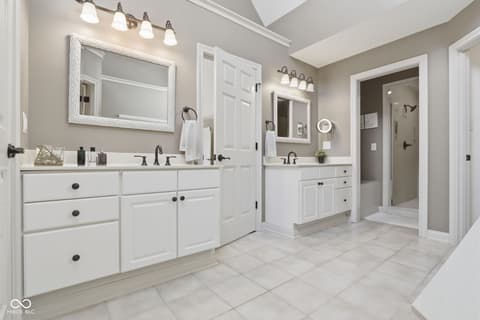 Bathroom at 5291 Woodfield Drive S, Carmel, IN