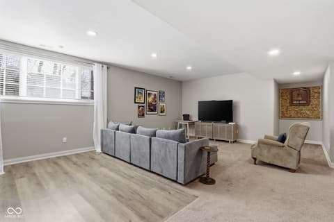 Living room at 5291 Woodfield Drive S, Carmel, IN