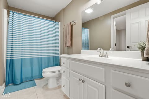 Bathroom at 5291 Woodfield Drive S, Carmel, IN