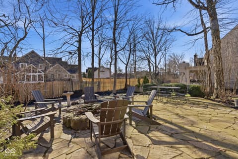 Outdoor living area at 5291 Woodfield Drive S, Carmel, IN