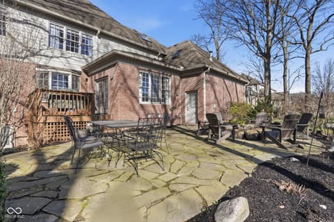 Outdoor living area at 5291 Woodfield Drive S, Carmel, IN