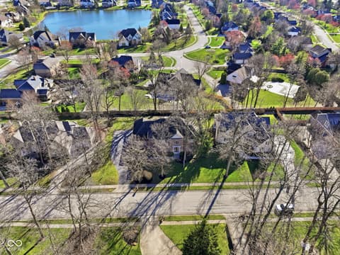 Aerial view at 5291 Woodfield Drive S, Carmel, IN