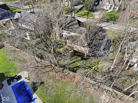 Aerial view at 5291 Woodfield Drive S, Carmel, IN