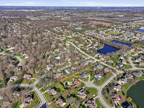 Aerial view at 5291 Woodfield Drive S, Carmel, IN