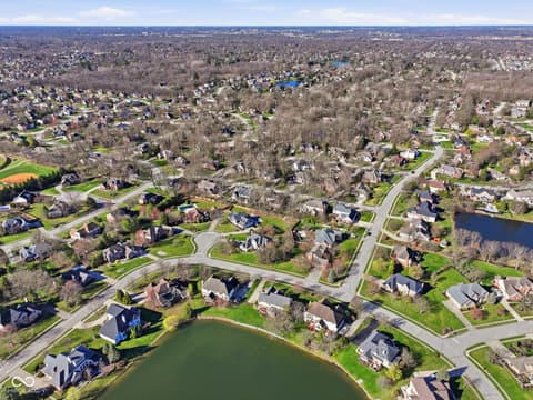 Aerial view at 5291 Woodfield Drive S, Carmel, IN
