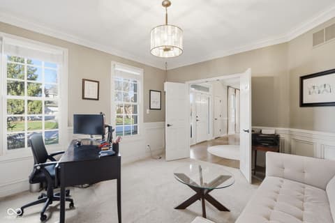 Home office at 5291 Woodfield Drive S, Carmel, IN