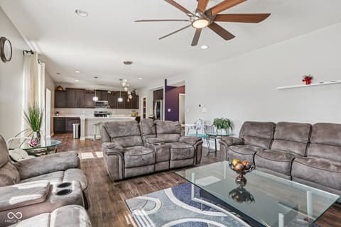 Living room at 6673 Laurelwood Drive, Pendleton, IN