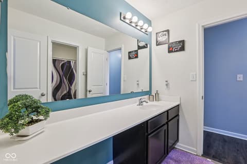 Primary bathroom at 6673 Laurelwood Drive, Pendleton, IN