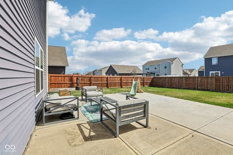 Outdoor living area at 6673 Laurelwood Drive, Pendleton, IN