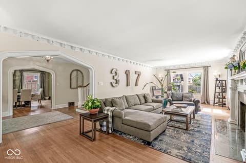 Living room at 4519 N Meridian Street, Indianapolis, IN