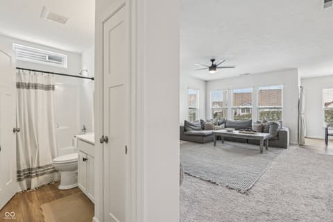 Primary bathroom at 82 Hovden Drive, Cicero, IN