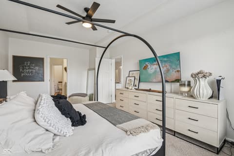 Primary bedroom at 82 Hovden Drive, Cicero, IN
