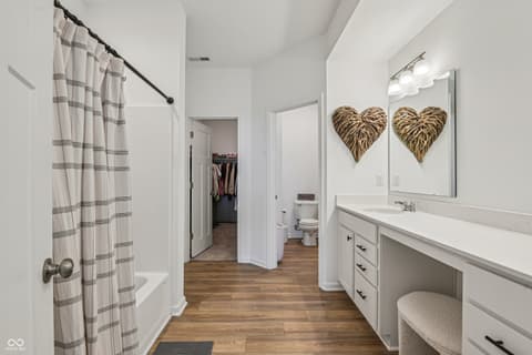 Primary bathroom at 82 Hovden Drive, Cicero, IN