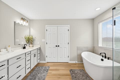 Primary bathroom at 12338 French Cattle Way, Noblesville, IN