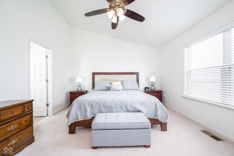 Primary bedroom at 4036 Poplar Drive, Whitestown, IN