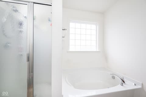 Primary bathroom at 4036 Poplar Drive, Whitestown, IN