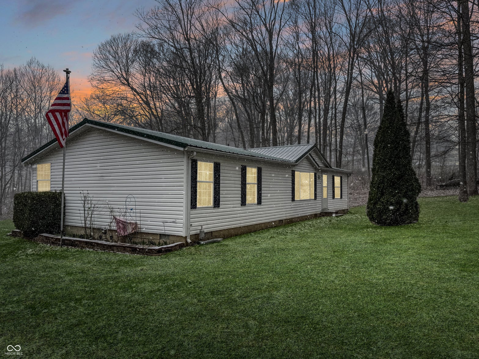 Side exterior at 119 Sugar Run Road, Bedford, IN