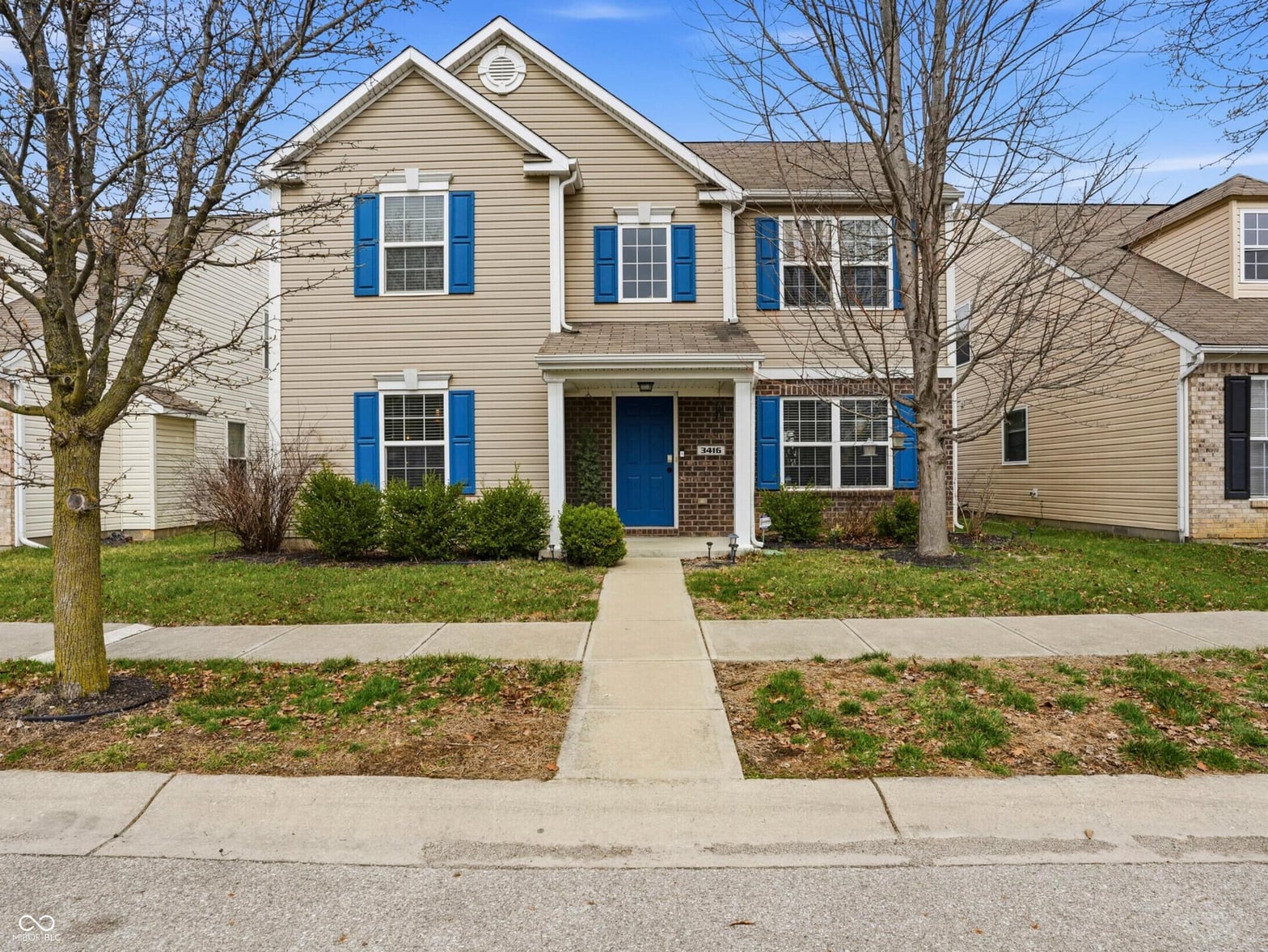 Front exterior at 3416 Bloomsbury Lane, Indianapolis, IN