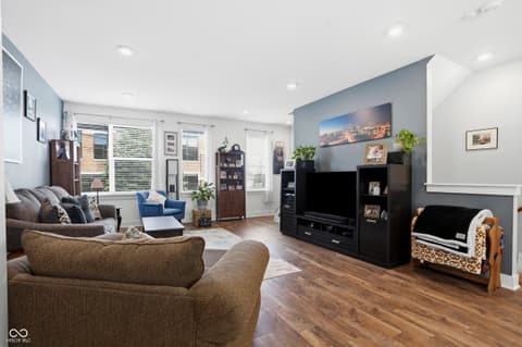Living room at 745 Bates Street, Indianapolis, IN