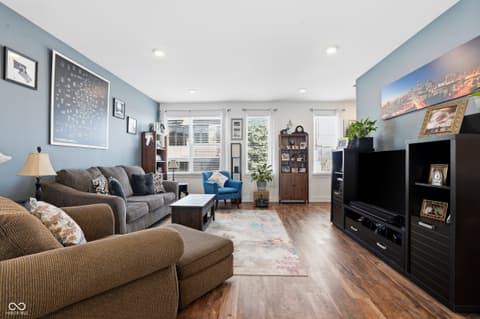 Living room at 745 Bates Street, Indianapolis, IN