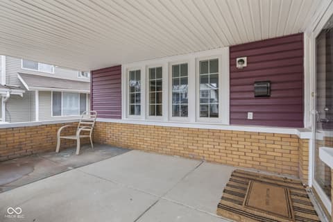 Outdoor living area at 3825 Carrollton Avenue, Indianapolis, IN