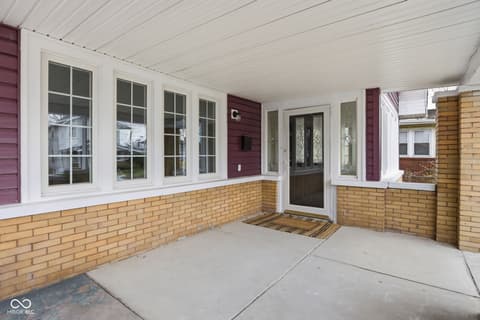 Outdoor living area at 3825 Carrollton Avenue, Indianapolis, IN