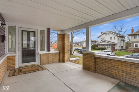 Outdoor living area at 3825 Carrollton Avenue, Indianapolis, IN