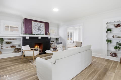 Living room at 3825 Carrollton Avenue, Indianapolis, IN