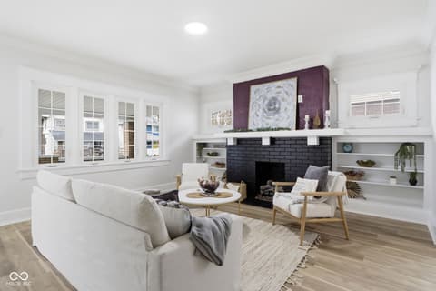 Living room at 3825 Carrollton Avenue, Indianapolis, IN
