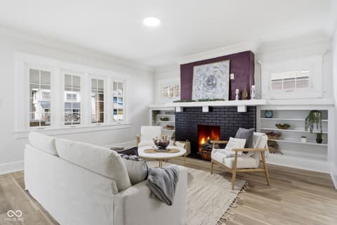 Living room at 3825 Carrollton Avenue, Indianapolis, IN