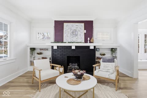 Living room at 3825 Carrollton Avenue, Indianapolis, IN