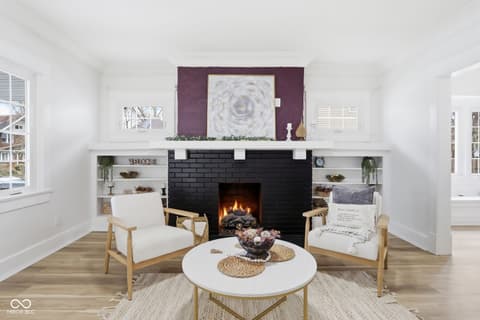 Living room at 3825 Carrollton Avenue, Indianapolis, IN