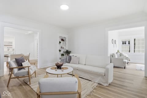 Living room at 3825 Carrollton Avenue, Indianapolis, IN