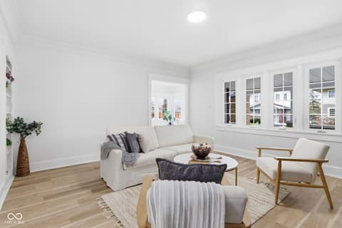 Living room at 3825 Carrollton Avenue, Indianapolis, IN