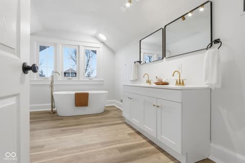 Primary bathroom at 3825 Carrollton Avenue, Indianapolis, IN