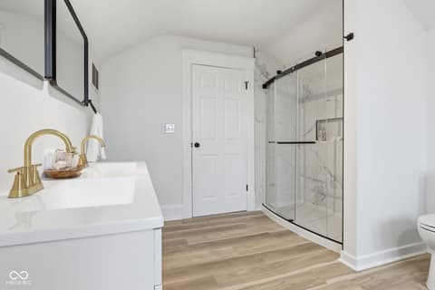 Primary bathroom at 3825 Carrollton Avenue, Indianapolis, IN