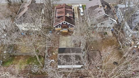 Aerial view at 3825 Carrollton Avenue, Indianapolis, IN