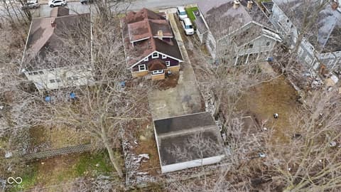 Aerial view at 3825 Carrollton Avenue, Indianapolis, IN