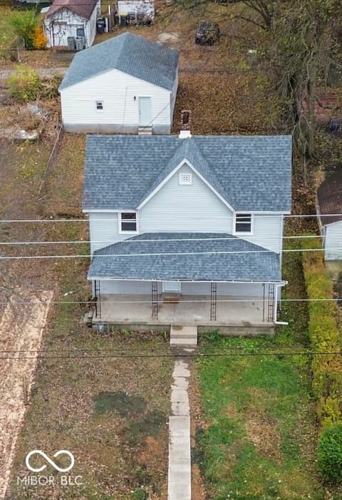 Aerial view at 911 W 3rd Street, Anderson, IN